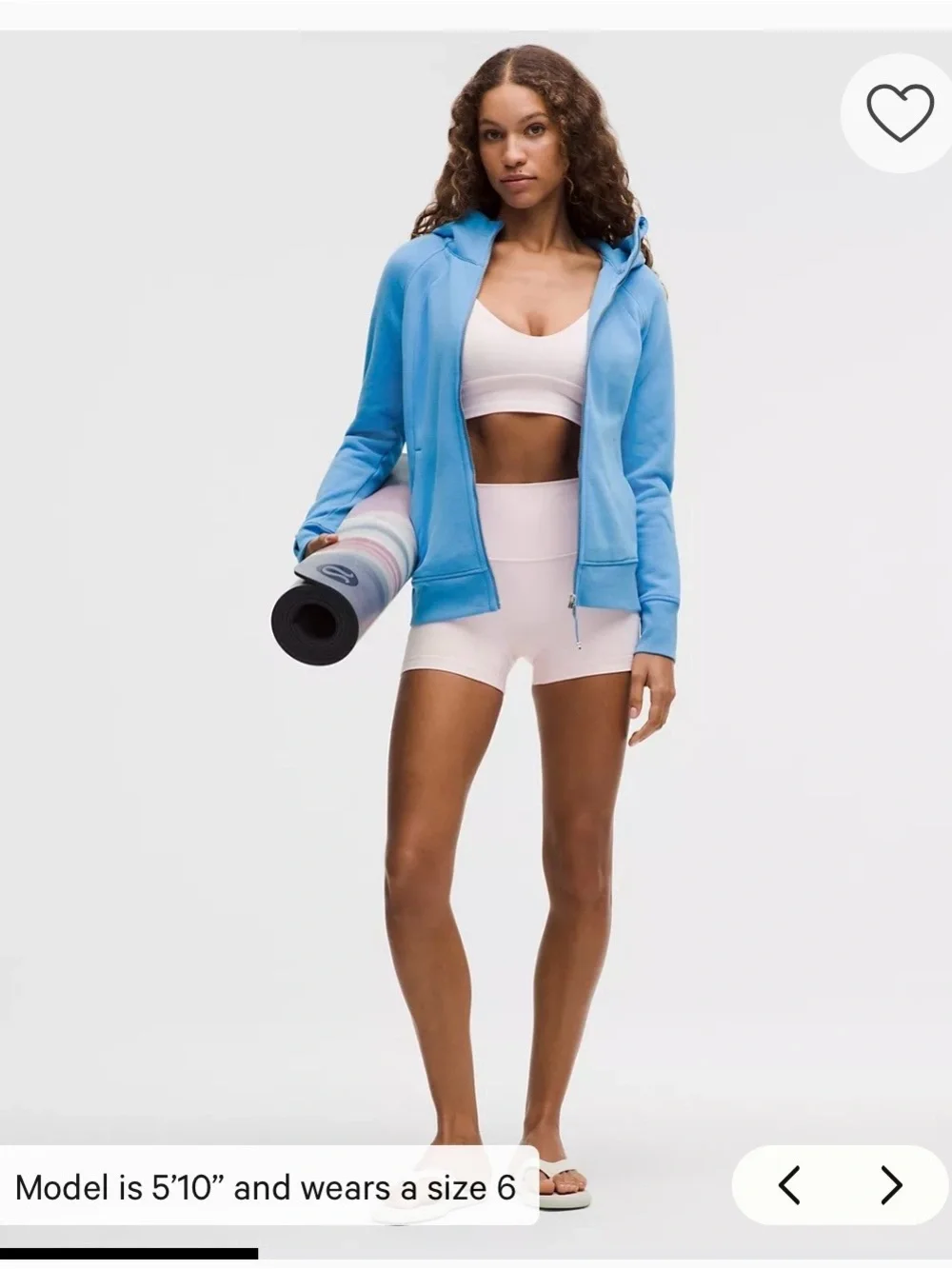 lululemon athletics full zip Hoodie Ocean Wave size 8